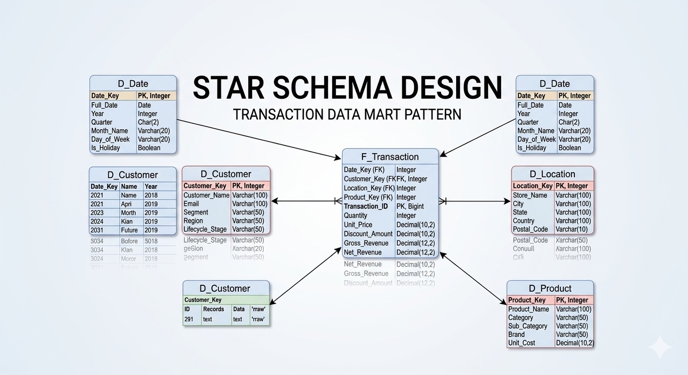 Star Schema Design—Fact, Dimension, and Grain Decisions at Scale
